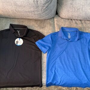 Kids Black and Blue Polo Shirts
